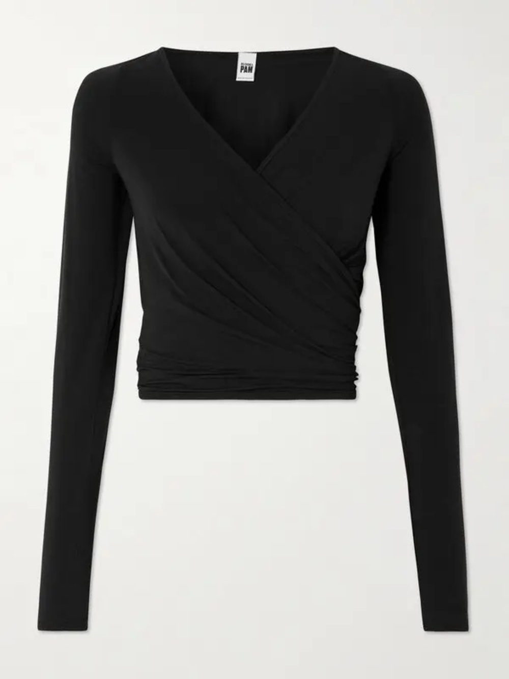 RE/DONE NET SUSTAIN + Pamela Anderson stretch organic cotton-jersey wrap top XS